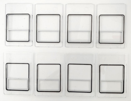 8x Fenster 36,8 x 43 mm rund aus Kunststoff ML-Train 88901011