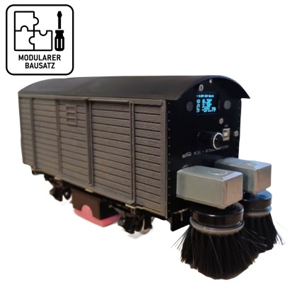 Mess- und Reinigungs-Güterwagen für Spur G als Bausatz ML-Train 889190500