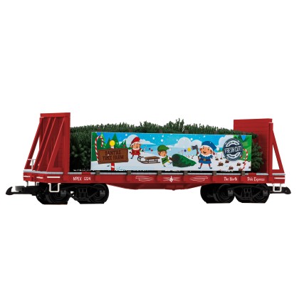 Niederbordwagen Weihnachten Baumtransport