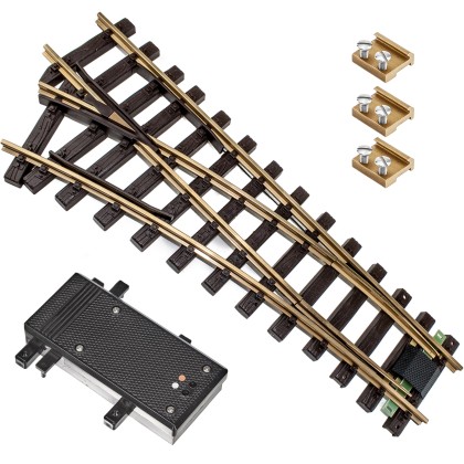 Weiche links Set Messing R 90 cm mit EPL Weichenantrieb ML-Train 8930004