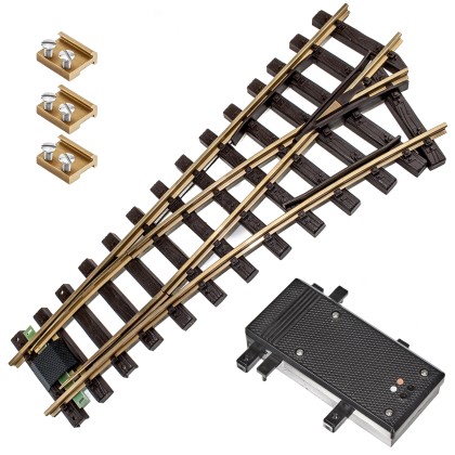 Weiche rechts Set Messing R 90 cm mit EPL Weichenantrieb ML-Train 8930008