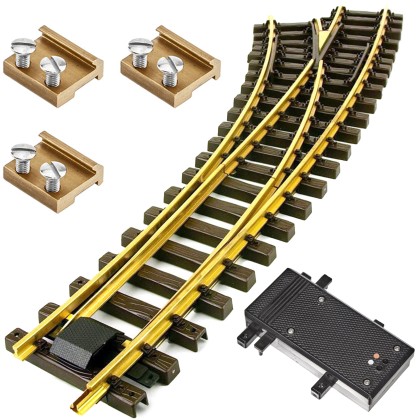Bogenweiche links Set Messing R 120/210 cm mit EPL Weichenantrieb ML-Train 8930028