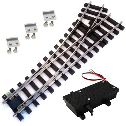 Weiche links Set Vernickelt R3 120 cm mit digitalen Weichenantrieb ML-Train 8930042