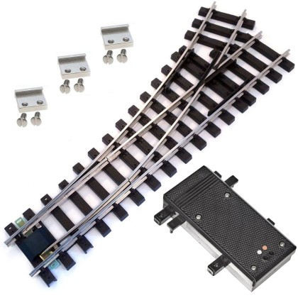 Weiche links Set Vernickelt R3 120 cm mit EPL Weichenantrieb ML-Train 8930044
