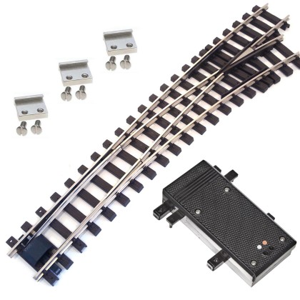 Bogenweiche rechts Set Vernickelt R 120/210 mit EPL Weichenantrieb ML-Train 8930064