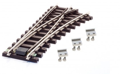  Weiche rechts vernickelt R 90 cm mit Verbindern ML-Train 8940964