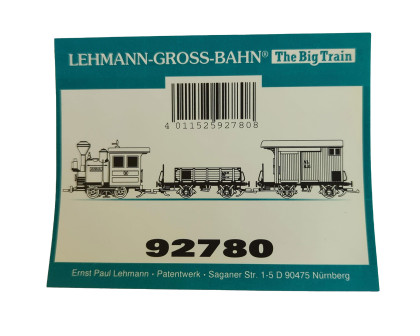 Aufkleber Dampflok Güterzug Anna Starter Set Toy Train LGB 92780