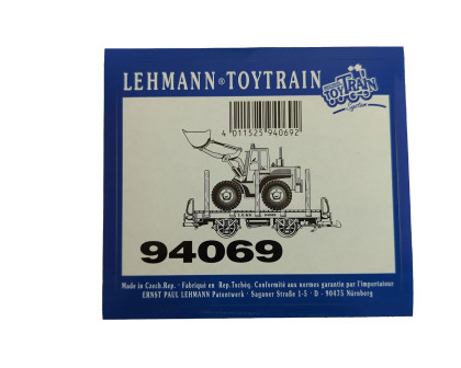 Aufkleber Güterwagen Rungenwagen mit Radlader Toy Train LGB 94069
