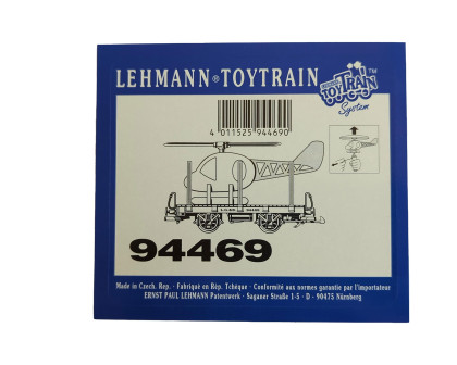 Aufkleber Güterwagen Rungenwagen mit Hubschrauber Toy Train LGB 94469