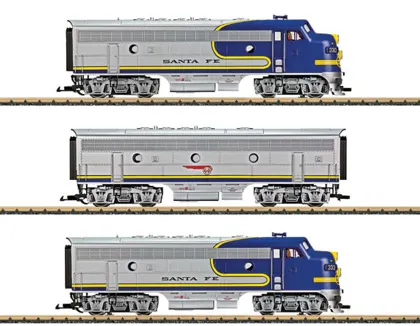 Set Diesellok F7 Unit "Santa Fe" LGB 20567,20577,20586