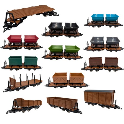 ML-Train Feldbahn- und Träger-Flachwagen