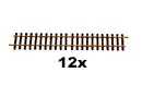 12 x Gleis gerade 60 cm LGB 10600