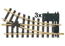 3 x Elektroweiche rechts 30° R1 LGB 12050