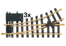 3 x Elektroweiche links 30° R1 LGB 12150