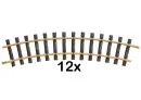 12 x Gleis gebogen 30° R2 LGB 15000
