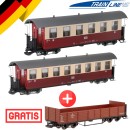 HSB Wagen-Set 2+1 Gratis 2 Personenwagen + 1 Güterwagen