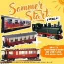 Sommer Start Mallet HSB analog Wagen-Set 3+1 Gratis Personenwagen Train Line