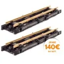 Rollwagen Set 99-06-19 + 99-06-33 HSB Train Line 8200262