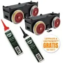 2x B-Getriebe rot mit Motor + GRATIS Getriebefett und Leitpaste ML-Train 8200263
