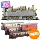Dampflok 99 5901 HSB LGB 26594 Exklusives Set mit 4 HSB Wagen GRATIS ML-Train 8200269