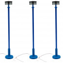3x Nostalgische LED Straßenlaterne Rundscheibenleuchte blau für LGB Spur-G ML-Train 83801066
