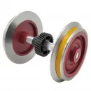 Antriebsachse mit Haftreifen rot B-Getriebe Radkranz Edelstahl Spur-G ML-Train 86701224