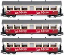 Personenwagen 900-434 + 900-435 + 900-440 Hasseröder Pils HSB Train Line 3er Set