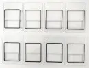 8x Fenster 36,8 x 43 mm rund aus Kunststoff ML-Train 88901011