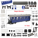 Personenwagen blau HSB/DR 7 Fenster Spur-G Bausatz ML-Train 88907000