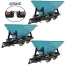 3er Set Kipplore Feldbahnwagen mintgrün Spur-G als Bausatz ML-Train 88919140