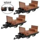 3er-Set Mannschaftswagen Lore Spur-G als Bausatz ML-Train 88919430