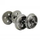 2x Edelstahl Radsatz Lauffläche: 26mm für Feldbahnloren ML-Train 88919475