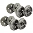 4x Edelstahl Radsatz für Feldbahnloren ML-Train 88919488