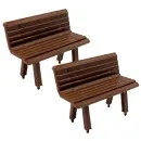 2x Sitzbank groß braun Spur G ML-Train 88919709