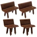 4x Sitzbank klein und groß braun Spur G ML-Train 88919710