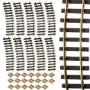 10x Gleis gebogen Radius 90 cm mit 20x Verbinder ML-Train 892090210
