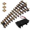 Weiche rechts Set Messing R 90 cm mit digitalen Weichenantrieb ML-Train 8930005