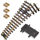 Weiche rechts Set Messing R3 120 cm mit EPL Weichenantrieb ML-Train 8930016