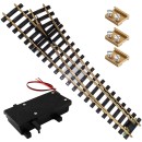 Weiche rechts Set Messing R5 210 cm mit digitalen Weichenantrieb ML-Train 8930022