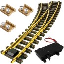 Bogenweiche links Set Messing R 120/210 cm mit digitalen Weichenantrieb ML-Train 8930026