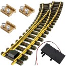 Bogenweiche links Set Messing R 120/210 cm mit TL Weichenantrieb ML-Train 8930027