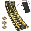 Bogenweiche rechts Set Messing R 120/210 cm mit TL Weichenantrieb ML-Train 8930031