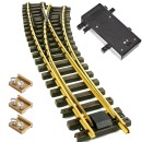 Bogenweiche rechts Set Messing R 120/210 cm mit EPL Weichenantrieb ML-Train 8930032