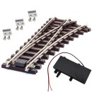 Weiche rechts R 90 cm Set Vernickelt mit analogen TL Weichenantrieb ML-Train 8930074