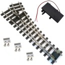 Weiche rechts R3 120cm Set Vernickelt mit analogen TL Weichenantrieb ML-Train 8930076