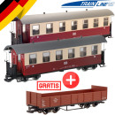HSB Wagen-Set 2+1 Gratis 2 Personenwagen + 1 Güterwagen Train Line 3148000