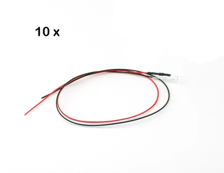 LED-Lampe 10 Stück 3 mm 3-6 Volt rot ML-Train 83202070