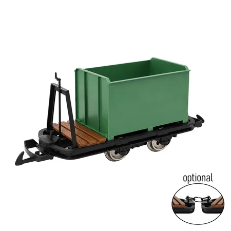 Kastenlore mit Bremserbühne Grubenhunt Feldbahnwagen grün Spur-G als Bausatz ML-Train 88919355