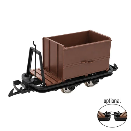Kastenlore mit Bremserbühne Grubenhunt Feldbahnwagen braun Spur-G als Bausatz ML-Train 88919365