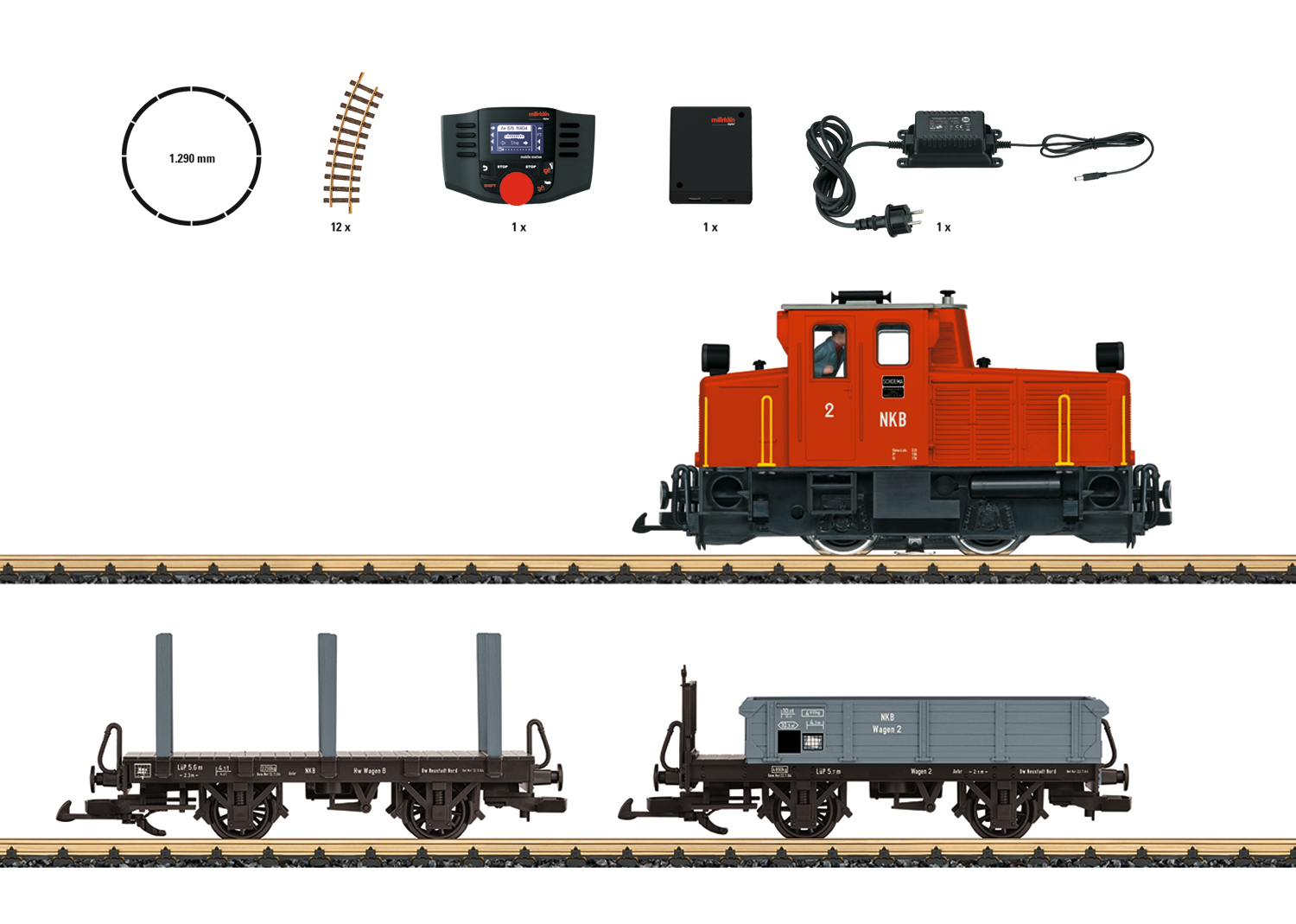 Startset Güterzug 230 V mit Mobile Station LGB 70231